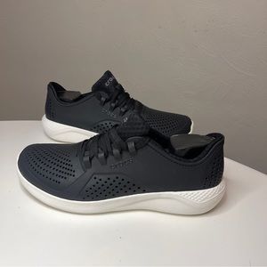 Crocs LiteRide Pacer Black Sneakers Comfort Shoes - Lace Up 204967 - Men's Sz 7